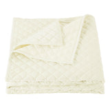 Velvet Diamond Quilt in Cream color from HiEnd Accents