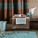 Wyatt Turquoise Scrollwork Kitchen/Bath Rug, 2 MOQ
