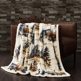 Acadia Campfire Sherpa Throw, 6 MOQ