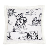 Ranch Life Western Toile Campfire Sherpa Pillow, 6 MOQ