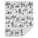 Ranch Life Western Toile Campfire Sherpa Throw, 6 MOQ