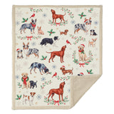 Christmas Dogs Campfire Sherpa Throw, 6 MOQ