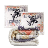 Long Live Cowboys Campfire Sherpa Throw, 6 MOQ