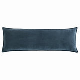 Stonewashed Cotton Canvas Long Lumbar Pillow
