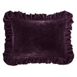 Stella Faux Silk Velvet Ruffled Dutch Euro Pillow