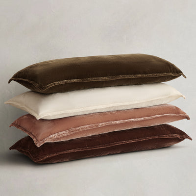 Stella Faux Silk Velvet Long Lumbar Pillow