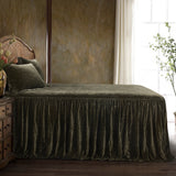 Stella Faux Silk Velvet Bedspread Set