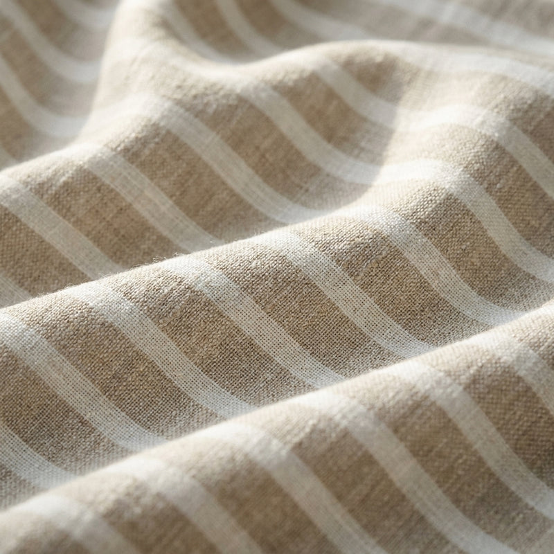 Close-up of 100% European Flax linen fabric