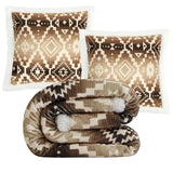 Chalet Aztec Campfire Sherpa Throw, 6 MOQ