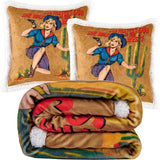 Gunslinger Campfire Sherpa Throw, 6 MOQ
