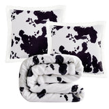 Elsa Cowhide Campfire Sherpa Throw, 6 MOQ