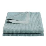 Stonewashed Cotton Velvet Quilt Set - Dusty Aqua
