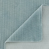 Stonewashed Cotton Velvet Quilt Set - Dusty Aqua