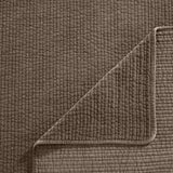 Stonewashed Cotton Velvet Quilt Set - Cocoa