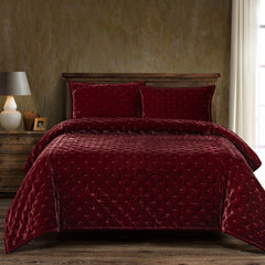 Stella velvet in Garnet Red