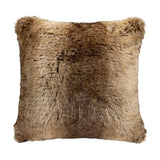 Faux Wolf Fur Throw Pillow