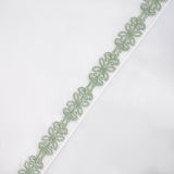 Laurel Embroidered Border 350TC Cotton Sateen Sheet Set