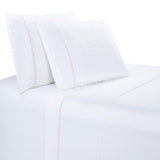 Laurel Embroidered Border 350TC Cotton Sateen Sheet Set