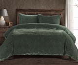 Stella Faux Silk Velvet Bedspread Set