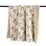 Pierre Equestrian Cotton Sateen Teddy-Backed Throw, 2 MOQ