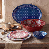 Patchwork Bandana 14PC Melamine Dinnerware Set, 2 MOQ