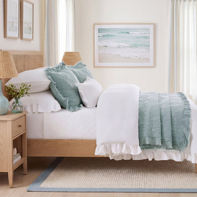 Sadie Stonewashed Paisley Ruffled Quilt Set