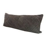 Woven Suede Lumbar Pillow