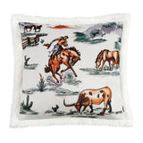 Ranch Life Western Toile Campfire Sherpa Pillow, 6 MOQ