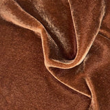 Stella Faux Silk Velvet Swatch in Copper Brown color from HiEnd Accents