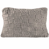 Hand Knitted Chess Dutch Euro Sham with Down Insert in Taupe color from HiEnd Accents