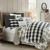 Blackberry Black & White Buffalo Check Lumbar Pillow