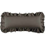 Washed Linen Ruffled Lumbar Pillow Slate Pillow