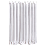 Lily Washed Linen Blend Ruffled Shower Curtain