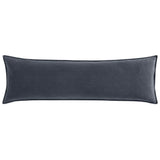 Stonewashed Cotton Canvas Long Lumbar Pillow