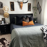 Woven Suede Lumbar Pillow