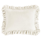 Stella Faux Silk Velvet Ruffled Dutch Euro Pillow