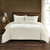 Stella Faux Silk Velvet Duvet Cover Set in Stone color from HiEnd Accents