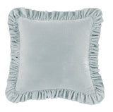 Stella Faux Silk Velvet Euro Sham in  Icy Blue color from HiEnd Accents
