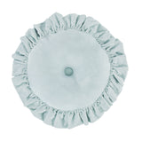 Stella Faux Silk Velvet Round Pillow in Icy Blue  color from HiEnd Accents