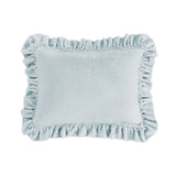 Stella Faux Silk Velvet Oblong Pillow in Icy Blue color from HiEnd Accents