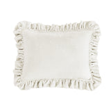 Stella Faux Silk Velvet Oblong Pillow in Stone color from HiEnd Accents