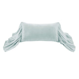 Stella Faux Silk Velvet Long Ruffled Pillow in Icy Blue color from HiEnd Accents