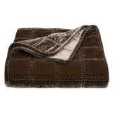 Stella Faux Silk Velvet Double Box Stitch Throw
