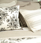 Prescott Bedding Set in Taupe color close view from HiEnd Accents