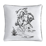 Ranch Life Bronc Rider Indoor/Outdoor Pillow, 2 MOQ
