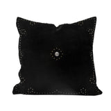 Western Suede Antique Silver Concho & Studded Pillow from HiEnd Accents