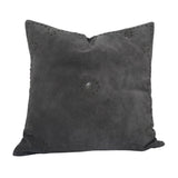 Western Suede Antique Silver Concho & Studded Pillow from HiEnd Accents