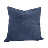 Western Suede Antique Silver Concho & Studded Pillow from HiEnd Accents
