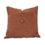 Western Suede Antique Silver Concho & Studded Pillow from HiEnd Accents