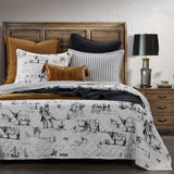 Ranch Life Western Toile Reversible Quilt Set